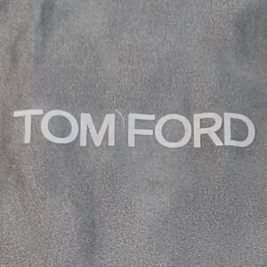 Tom Ford Dark Grey Suede Feel Drawstring Dust Bag for Handbags or Shoes 16x11.5